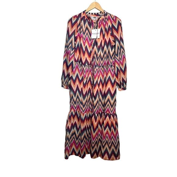 Olivia James the Label Lydia Dress in ZigZag Sunset NWT Sz. M - Picture 3 of 6